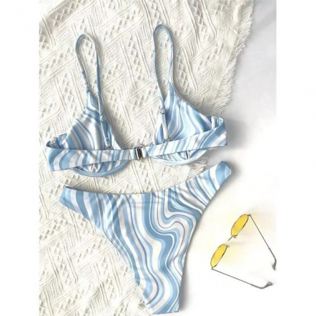 Costum de baie din 2 piese, cu imprimeu [1]