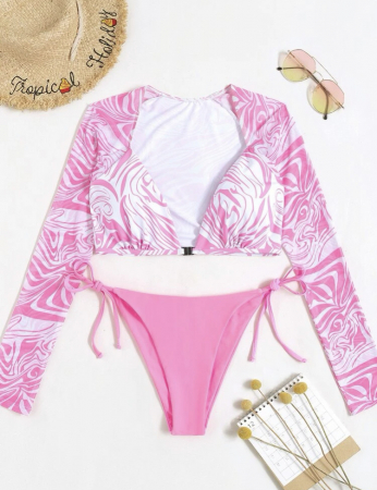 Costum de baie din 2 piese, cu imprimeu [2]