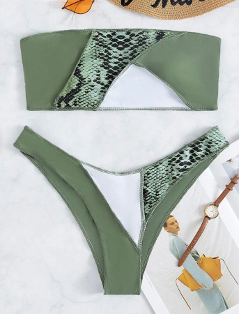 Costum de baie din 2 piese, cu imprimeu [2]