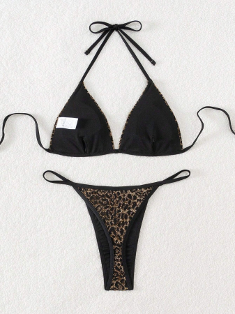 Costum de baie din 2 piese, cu imprimeu animal print [3]