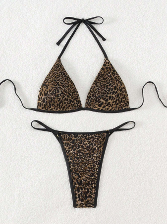 Costum de baie din 2 piese, cu imprimeu animal print [5]