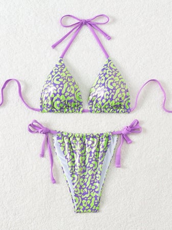 Costum de baie din 2 piese, cu imprimeu animal print [2]