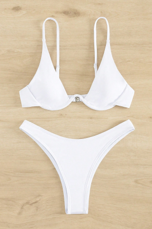 Costum de baie alb din 2 piese [3]