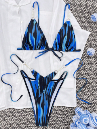 Costum de baie din 2 piese, cu imprimeu multicolor [2]