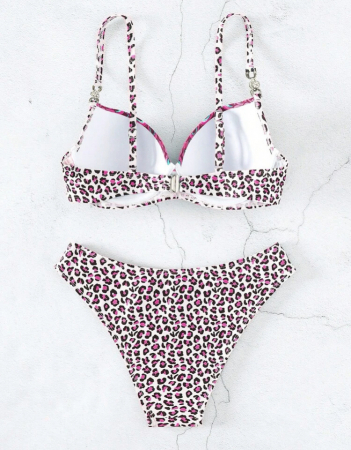 Costum de baie din 2 piese, cu imprimeu si push-up [2]