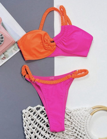 Costum de baie din 2 piese, portocaliu [2]