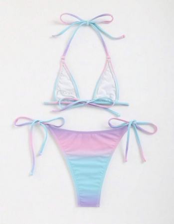 Costum de baie din 2 piese, cu snur [3]