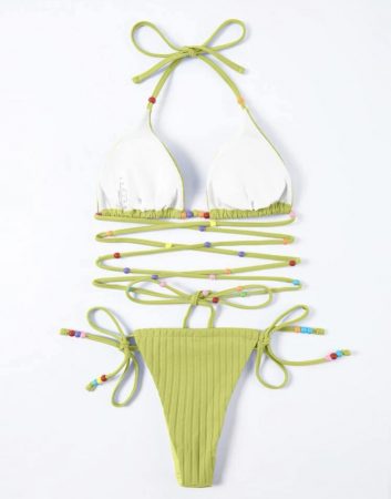 Costum de baie din 2 piese, cu snur [1]