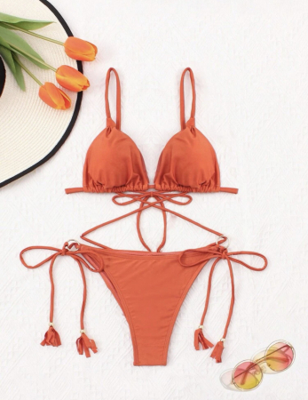 Costum de baie din 2 piese, cu snur reglabil [2]