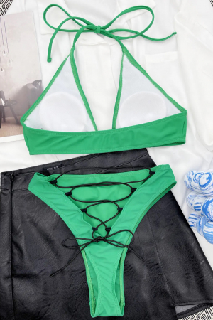 Costum de baie din 2 piese, cu snur reglabil [2]