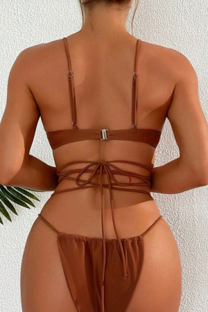 Costum de baie din 2 piese, cu snur reglabil [1]