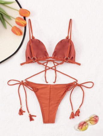 Costum de baie din 2 piese, cu snur reglabil [1]