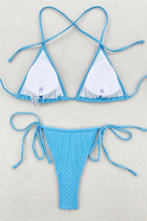 Costum de baie din 2 piese, cu strasuri [2]