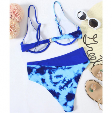 Costum de baie din 2 piese, cu talie inalta [1]