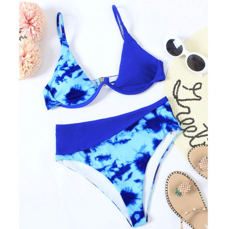 Costum de baie din 2 piese, cu talie inalta [2]