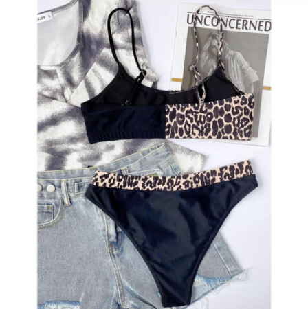 Costum de baie din 2 piese, cu talie inalta [1]