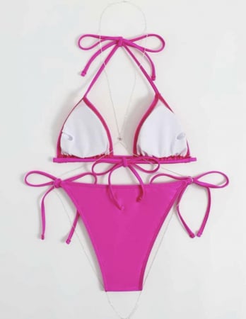 Costum de baie din 2 piese, fucsia [3]
