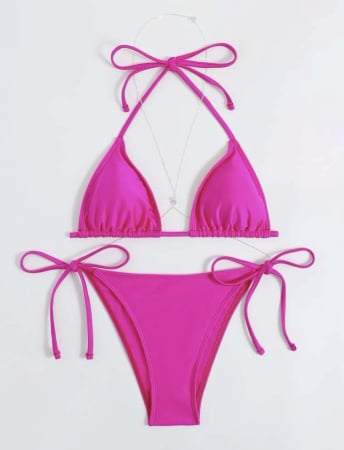 Costum de baie din 2 piese, fucsia [2]