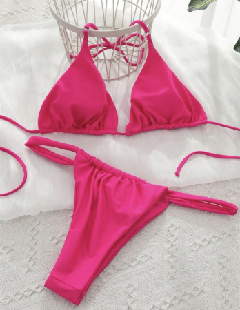 Costum de baie din 2 piese, fucsia [2]