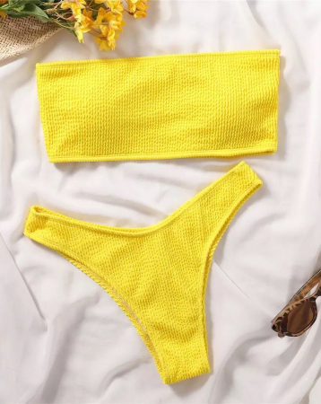 Costum de baie din 2 piese, galben [2]