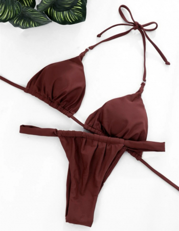 Costum de baie din 2 piese, maro [2]