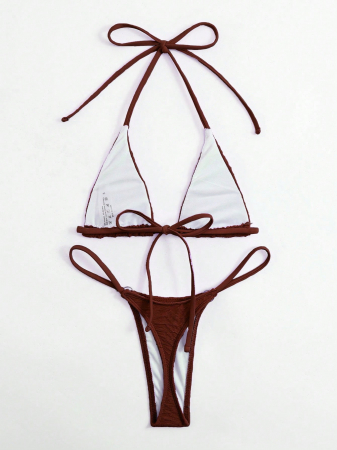 Costum de baie din 2 piese, maro [1]