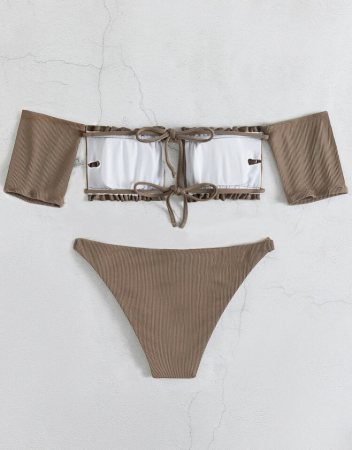 Costum de baie din 2 piese, maro [3]