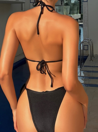 Costum de baie din 2 piese, negru [1]