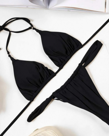 Costum de baie din 2 piese, negru [1]