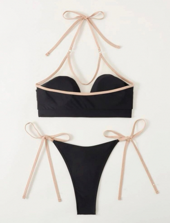 Costum de baie din 2 piese, negru [1]