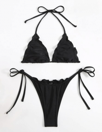 Costum de baie din 2 piese, negru [3]