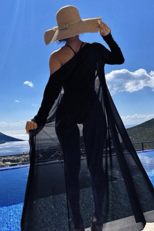 Costum de baie din 2 piese, negru [1]