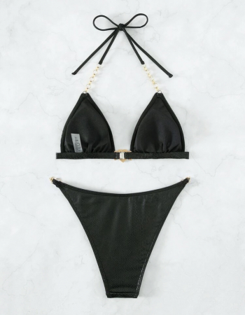 Costum de baie din 2 piese, negru [3]