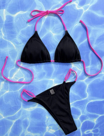 Costum de baie din 2 piese, negru [2]