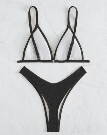 Costum de baie din 2 piese, negru [1]