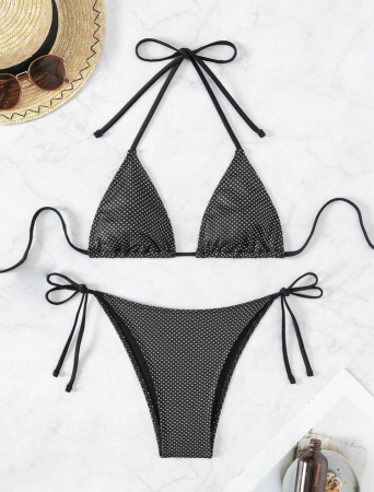 Costum de baie din 2 piese, negru [3]