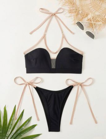 Costum de baie din 2 piese, negru [2]