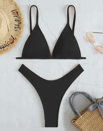 Costum de baie din 2 piese, negru [0]