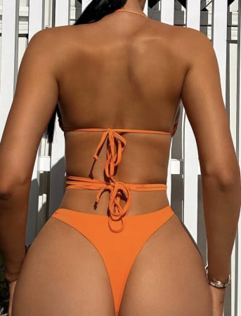 Costum de baie din 2 piese, portocaliu [1]