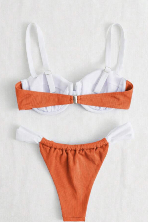 Costum de baie din 2 piese, portocaliu [1]