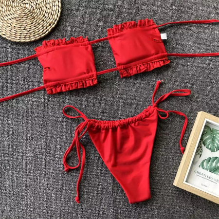 Costum de baie din 2 piese, rosu [2]