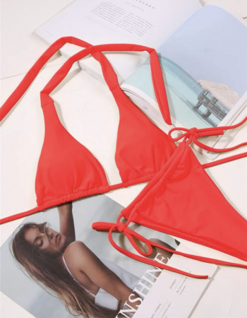 Costum de baie din 2 piese, rosu [1]