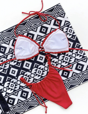 Costum de baie din 2 piese, rosu [2]