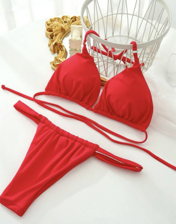 Costum de baie din 2 piese, rosu [2]