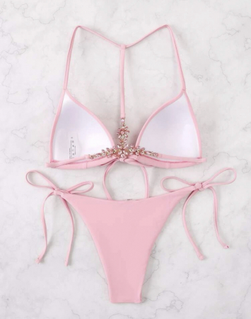 Costum de baie din 2 piese, roz [2]