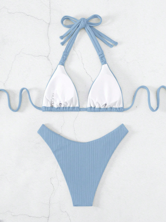 Costum de baie din 2 piese, uni [1]