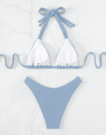 Costum de baie din 2 piese, uni [1]