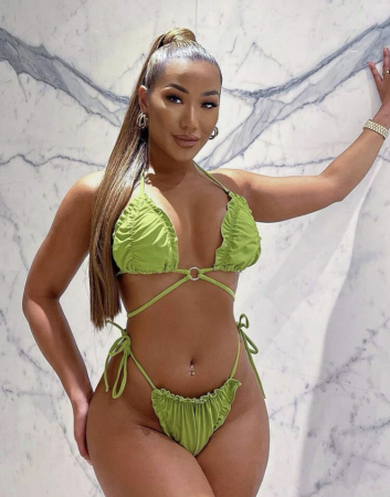 Costum de baie din 2 piese, uni [0]