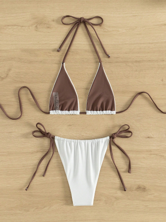 Costum de baie din 2 piese, uni [3]