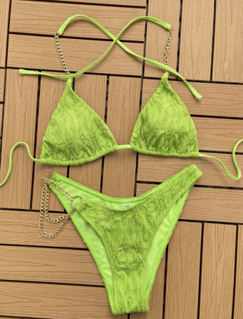 Costum de baie din 2 piese, verde [3]